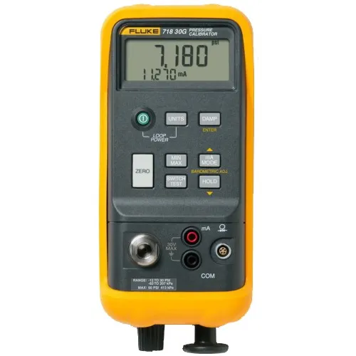 Fluke 718-30US Pressure Calibrator with Pressure Vacuum Pump, -12 to 30 PSI